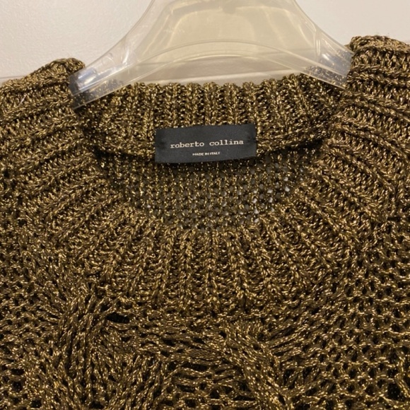Gold Short Sleeve Sweater - Picture 2 of 10